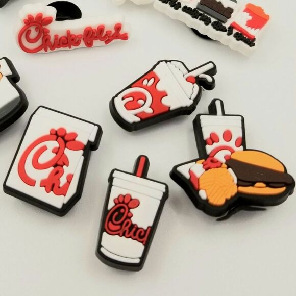 11 Piece Chick-Fil-A Fast Food Shoe Buckles Shoe Charms Decoration Accessories - Picture 2 of 3